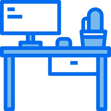 Bilgisayarın stil minimalist vektör simgesi