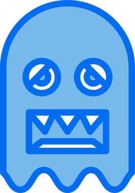 Canavar yüzünün karikatür çizimi