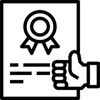 kurdele simgesi, vektör illüstrasyonlu bir sertifika