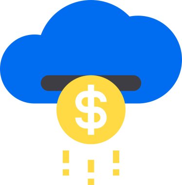 İş finans para sikkesinin vektör illüstrasyon simgesi 