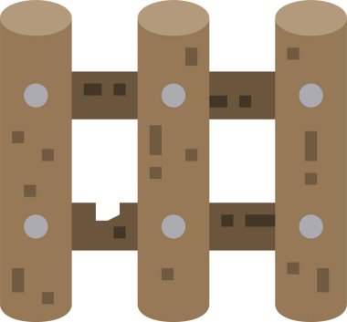 Çiftlikteki ahşap çitlerin vektör çizimi