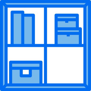 Kabine düz simgesi, vektör illüstrasyonu