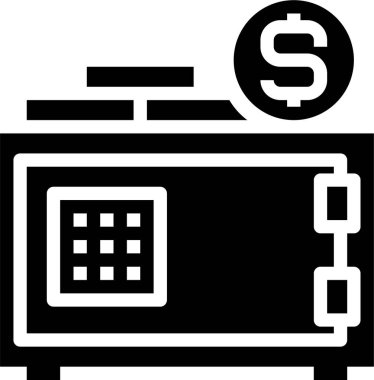 Güvenlik kavramının minimalist vektör simgesi