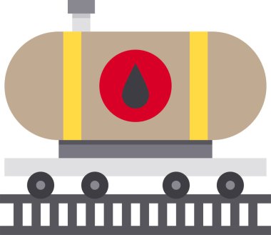 Ulaşım ve trenin minimalist vektör simgesi