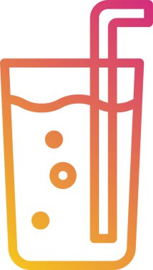 Stil minimalist içecek vektör simgesi