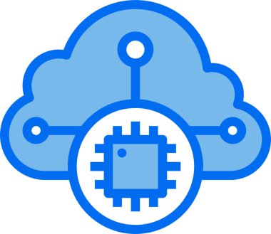 Bilgisayar veri depolamasının vektör illüstrasyon simgesi