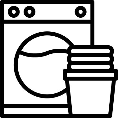 çamaşır makinesi, vektör illüstrasyonu 