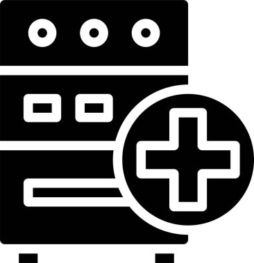 Bilgisayar veri depolamasının vektör illüstrasyon simgesi