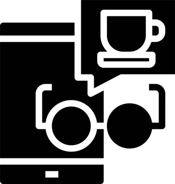 Akıllı telefon simgesinin vektör illüstrasyonu