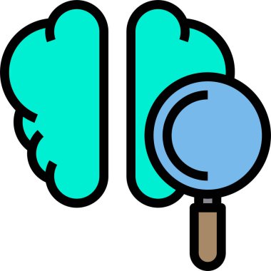 Basit modern fikir simgesi, vektör illüstrasyonu