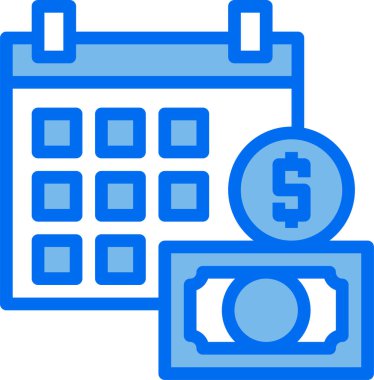 İş finans para sikkesinin vektör illüstrasyon simgesi 