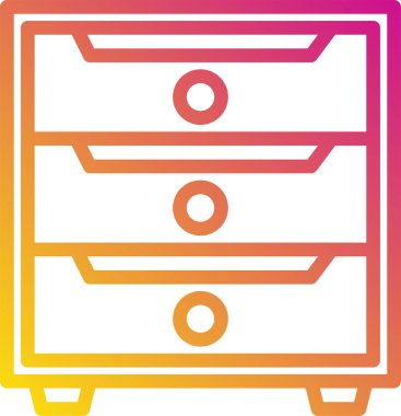 Kabine düz simgesi, vektör illüstrasyonu