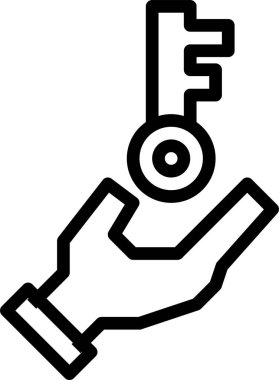 Basit modern fikir simgesi, vektör illüstrasyonu