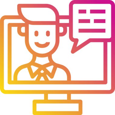 Dijital içeriğin minimalist vektör simgesi 