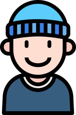 kullanıcı profili, çocuk avatarı, vektör illüstrasyonu 