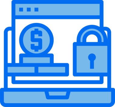 Çevrimiçi alışverişin minimalist vektör simgesi