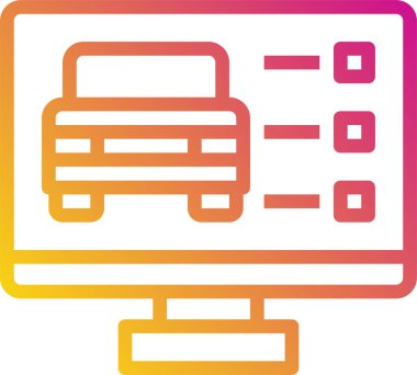 Araç servisi ile monitör illüstrasyonuName