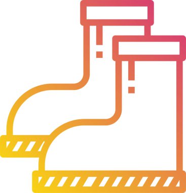 Çizmeler düz simge, vektör illüstrasyonu