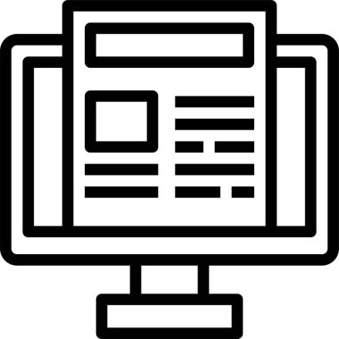 Dijital içeriğin minimalist vektör simgesi 