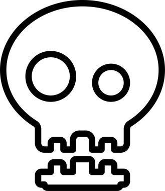 Kafatasının minimalist vektör simgesi