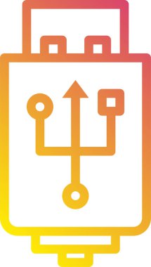 Bilgisayar veri depolamasının vektör illüstrasyon simgesi