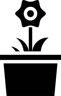 çiçek simgesi, vektör illüstrasyonu