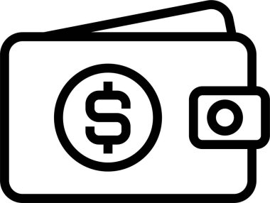 cüzdan ikonu vektör illüstrasyonu