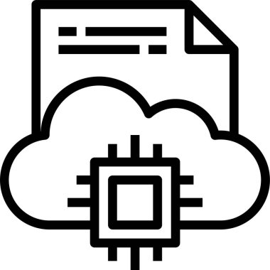Dijital işlemci simgesi. Çip simgesi. Teknoloji simgesi