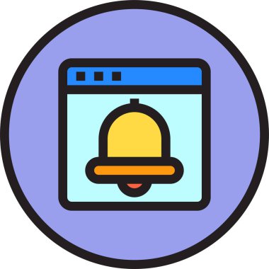 Çan simgesi vektör illüstrasyonu