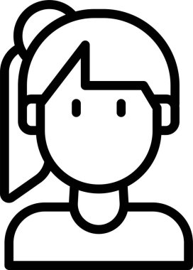 kadın simge vektör illüstrasyonu 