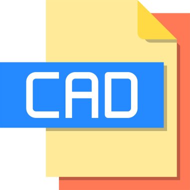 cad dosya biçimi vektör illüstrasyonu 