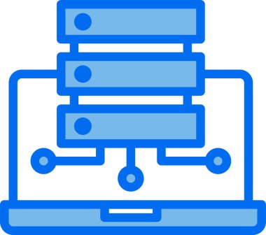 Bilgisayar veri depolamasının vektör illüstrasyon simgesi