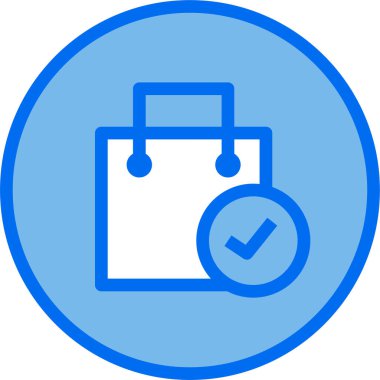 Alışveriş kavramının minimalist vektör simgesi 