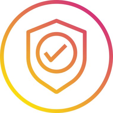 Koruma simgesinin vektör illüstrasyonu