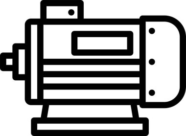 Elektrikli motorun vektör illüstrasyonu