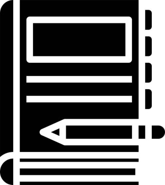 Not defteri simgesinin vektör illüstrasyonu