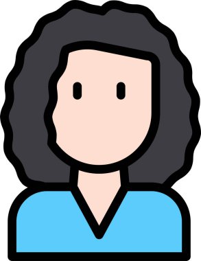 kadın simge vektör illüstrasyonu 