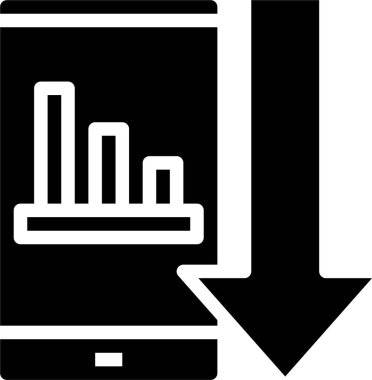Akıllı telefon simgesinin vektör illüstrasyonu