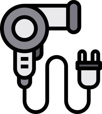 Kurutucu simgesi, vektör illüstrasyonu