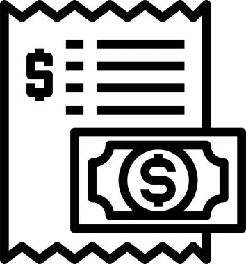 Fatura vektör simgesi. Bill simgesi şablonu.