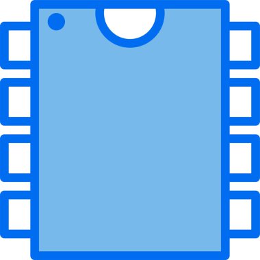 Dijital işlemci simgesi. Çip simgesi. Teknoloji simgesi