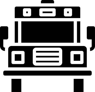 Okul servisi minimalist vektör simgesi