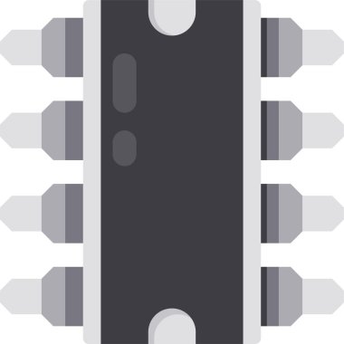 Dijital işlemci simgesi. Çip simgesi. Teknoloji simgesi