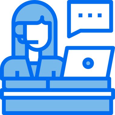 Müşteri hizmeti simgesi, vektör illüstrasyonu