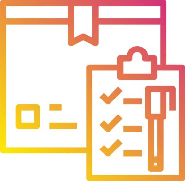 Kontrol listesi kavramının minimalist vektör simgesi