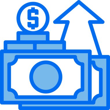 Para, ekonomi, finans ikonu. vektör illüstrasyonu