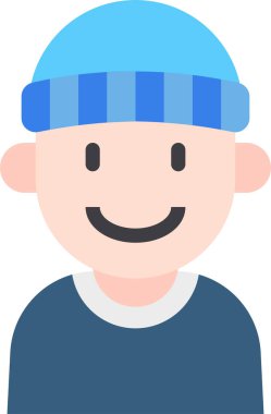 kullanıcı profili, çocuk avatarı, vektör illüstrasyonu 