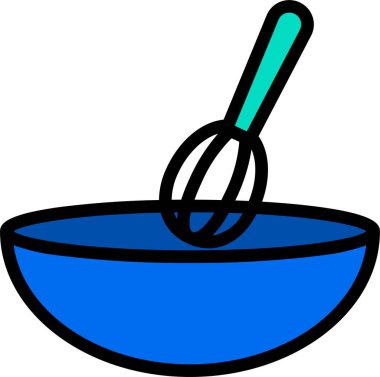 yemek ikonu, vektör illüstrasyonu