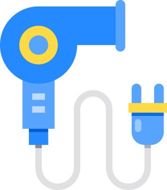 saç kurutma simgesi vektör çizimi