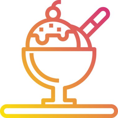 Modern tasarım minimalist vektör simgesi, dondurma